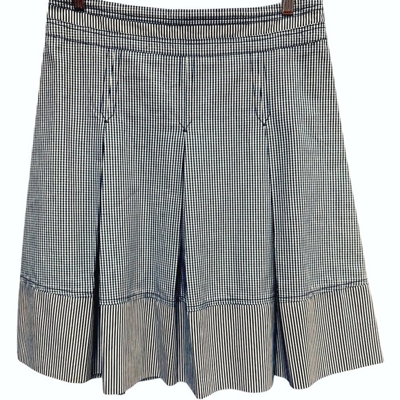 MaxMara Dresses & Skirts - MaxMara Sportmax Code Gingham Pleated Casual Tailored Skirt Cotton 10 $595 NEW